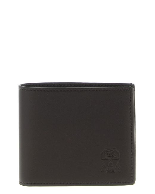 Brunello Cucinelli Black Leather Wallet for men