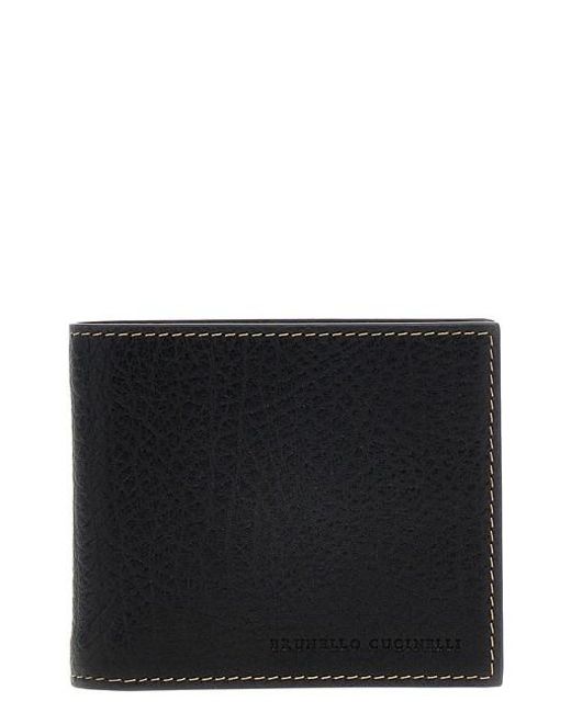 Portafoglio pelle di Brunello Cucinelli in Black da Uomo