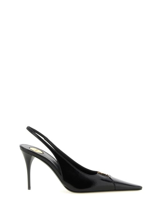 Saint Laurent Black 'babylone' Slingbacks