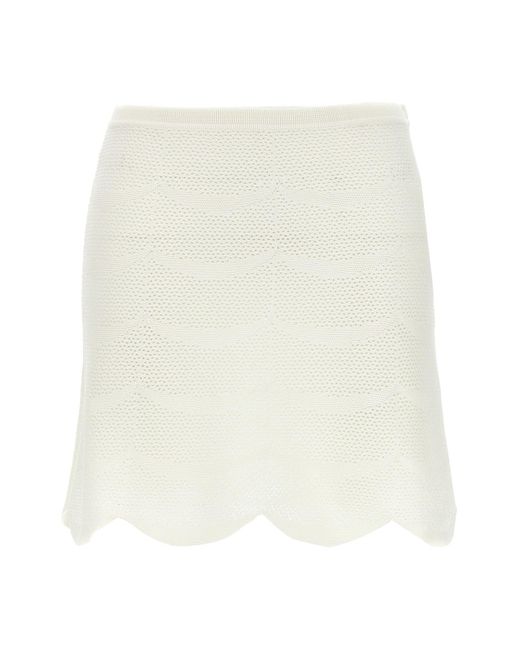 Tom Ford Natural Crochet Mini Skirt