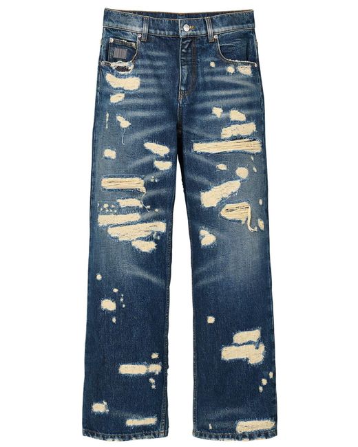 Marc Jacobs Blue 'The Rip And Repair Straight Jean' Jeans