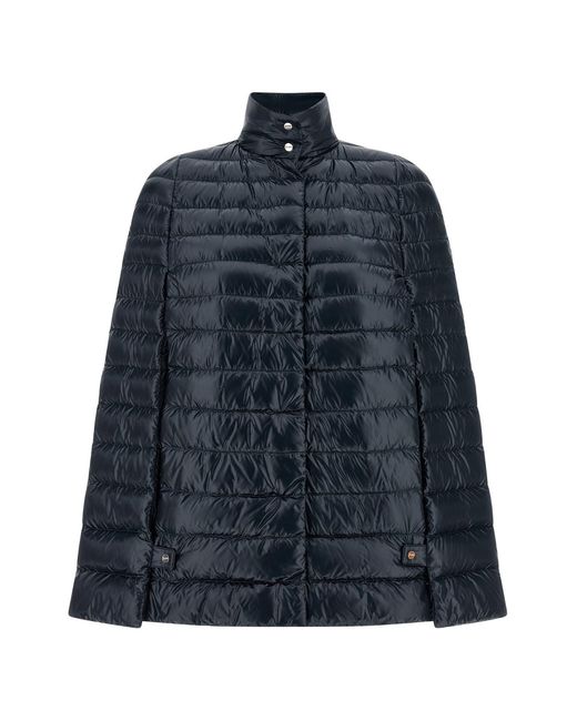 Herno Blue Cape Down Jacket