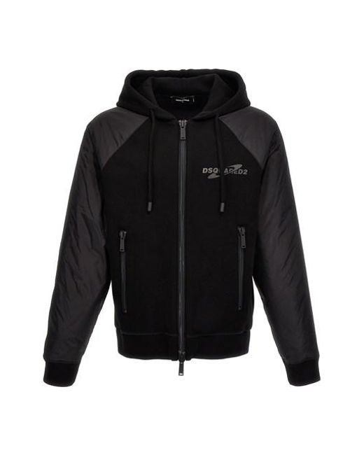 Felpa con cappuccio 'Ibra' di DSquared² in Black da Uomo