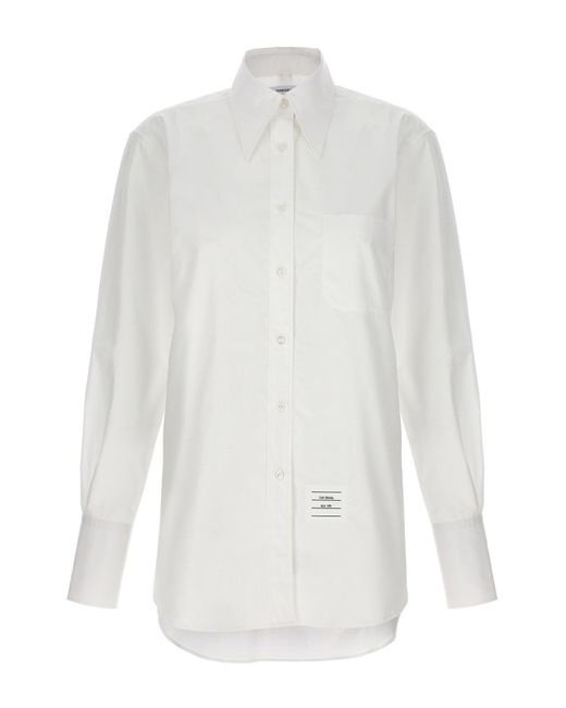 Thom Browne White Hemd "Exaggerated Point Collar"