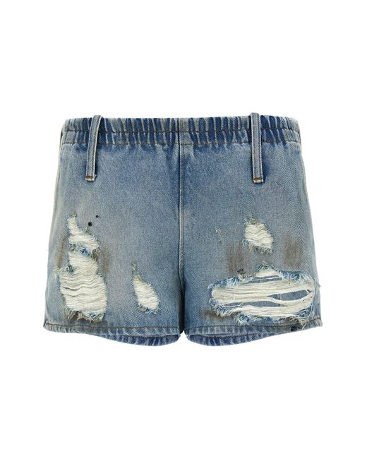 MM6 by Maison Martin Margiela Blue Gebrauchte Shorts