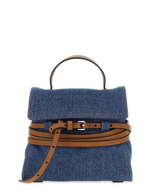 Moschino Blue 'tie Me' Small Handbag