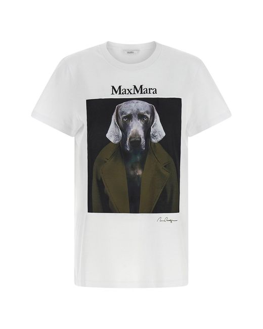 Max Mara White 'mxmcalca' T-shirt