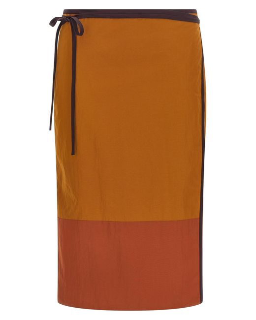 Saint Laurent Orange Pencil Skirt