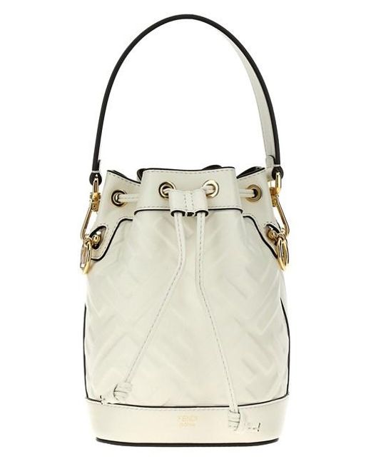 Fendi White 'mon Tresor' Mini Handbag