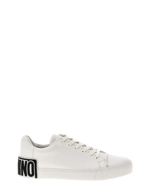 Moschino White Sneakers Mit Logo