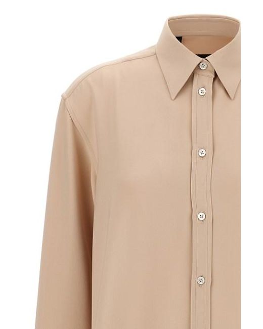 Camicia Cady Seta di Brioni in Natural