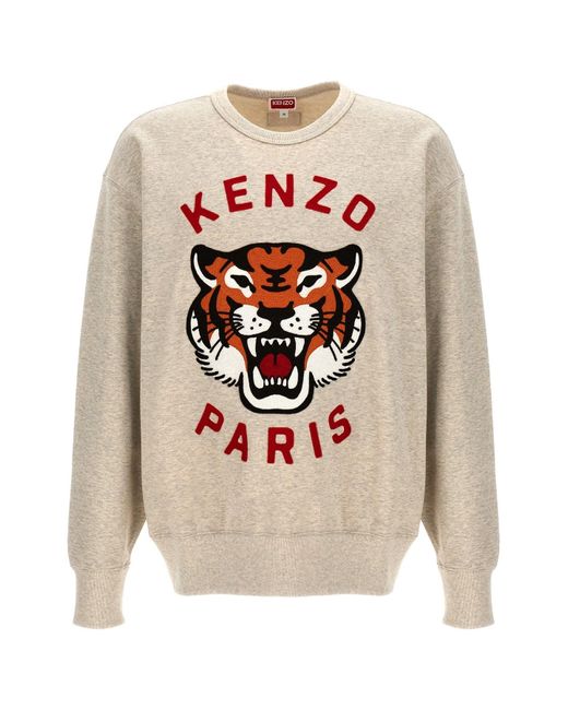 KENZO White 'lucky Tiger' Sweatshirt for men