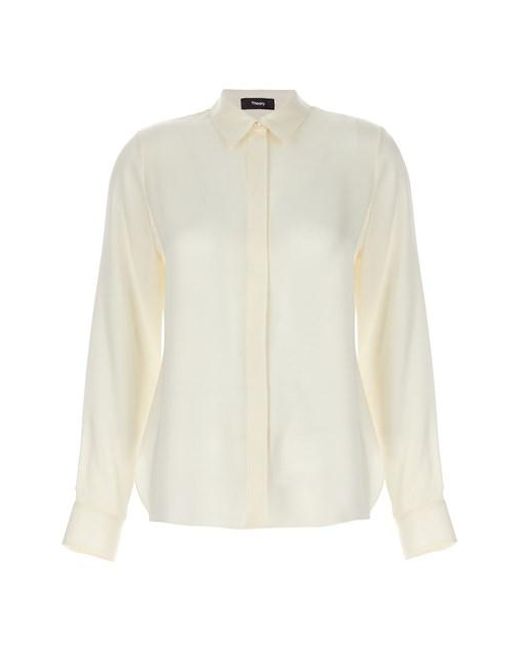 Theory White 'classic Fitted' Shirt