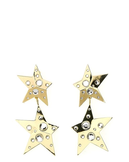 Area Metallic 'crystal Star Drop' Earrings
