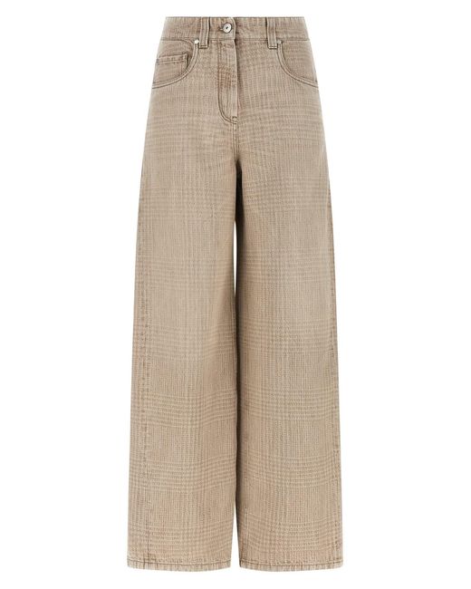 Brunello Cucinelli Natural 'the Wide Barrel' Jeans