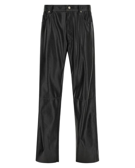 MM6 by Maison Margiela Black Leather-effect Pants for men