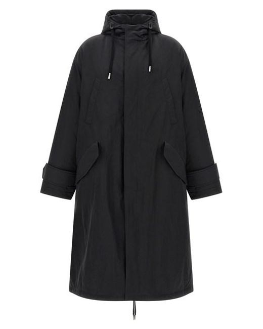 Parka Lungo di AMI in Black da Uomo