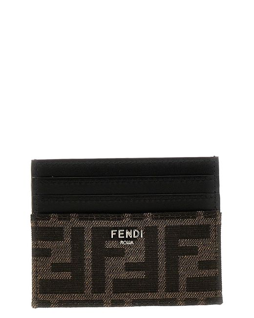 Fendi Black 'ff' Card Holder for men