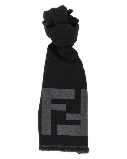 Ff Macro Scarf Sciarpe Nero-Uomo di Fendi in Black da Uomo