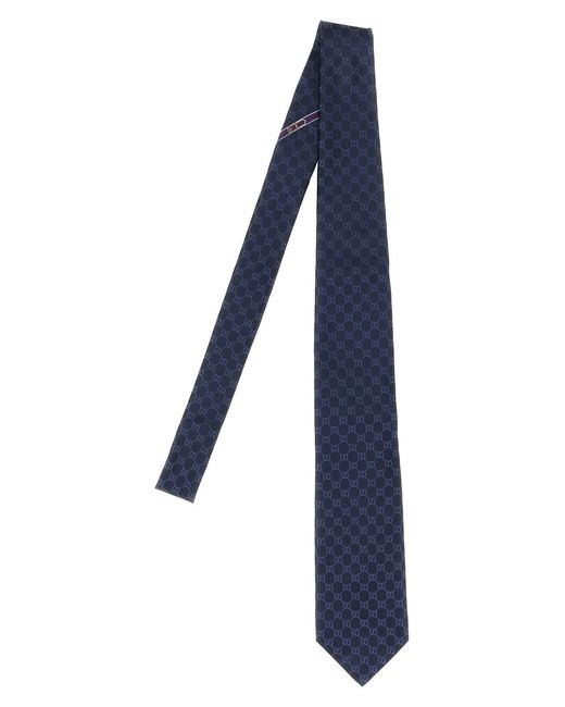 Gucci Blue 'Double G' Tie for men