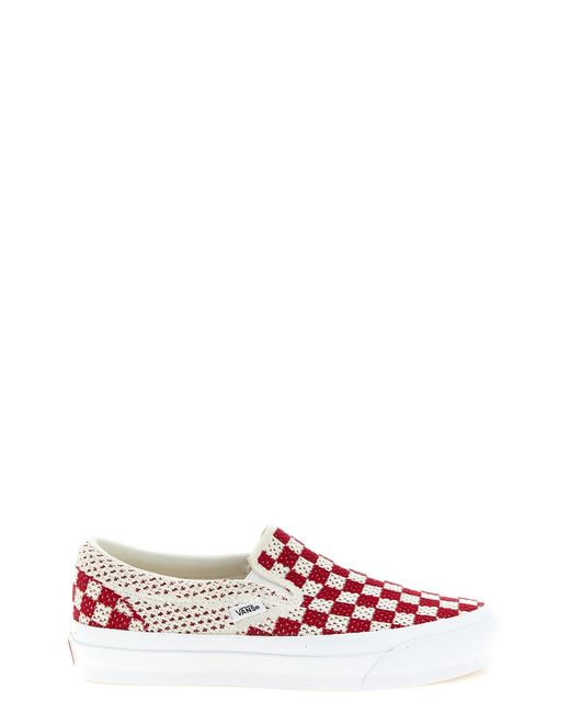Vans Pink 'classic Slip-on Checkerboard' Sneakers for men