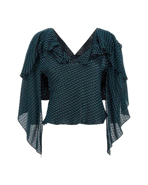 Kiko Kostadinov Blue 'plexus' Blouse