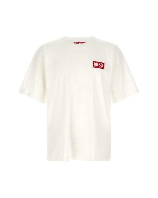 DIESEL White 't-boxt-lab' T-shirt for men