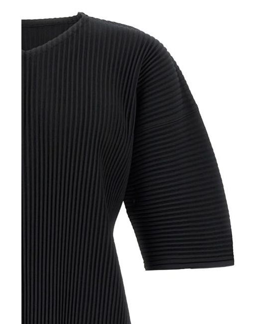 T-Shirt 'Mc March' di Homme Plissé Issey Miyake in Black da Uomo