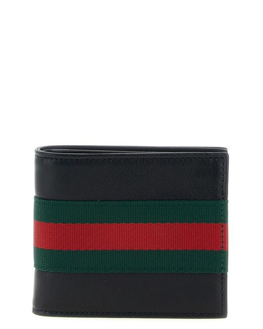 Gucci Black 'web Trademark' Wallet for men