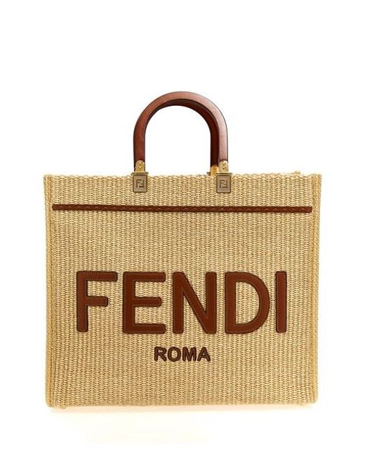 Fendi - Sunshine Large Straw Shopping Bag