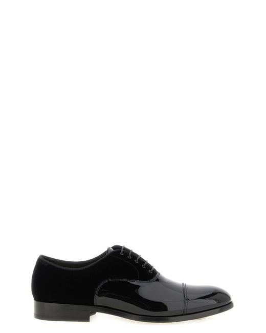 Doucal's Black Oxford Lace-up Shoes for men