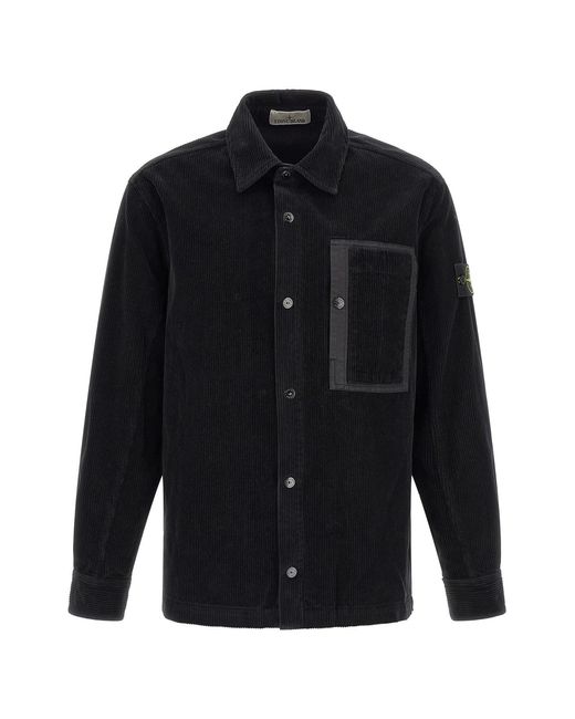 Stone Island Black '1200016' Overshirt for men