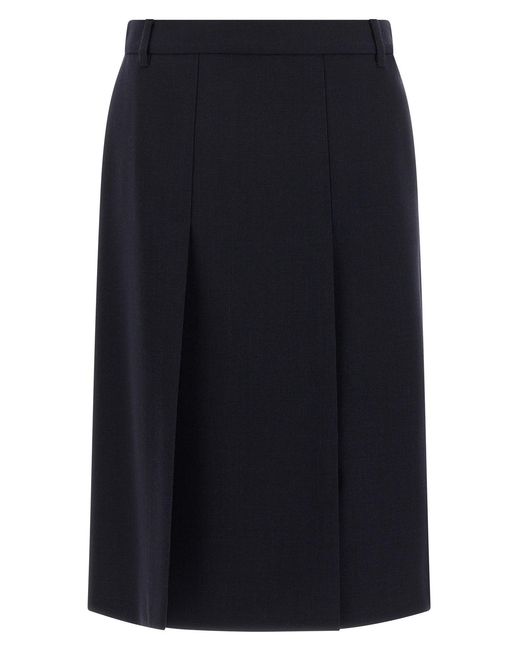 Prada Blue Multi-slit Skirt