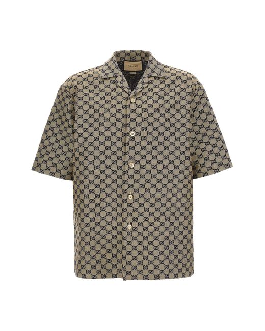 Gucci Hemd "Gg" in Gray für Herren