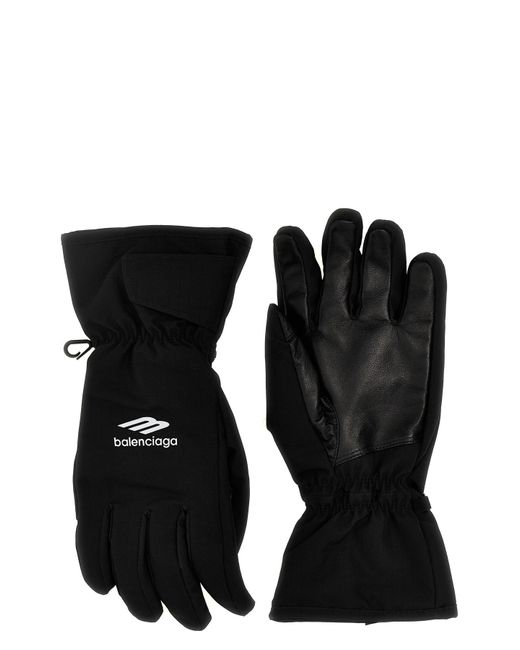 Balenciaga Black 'ski 3b Sports Icon' Gloves for men