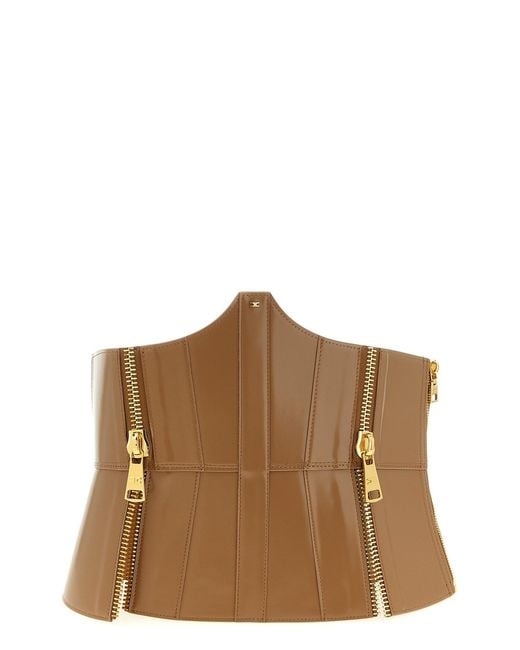 Elisabetta Franchi Brown Bustier Belt