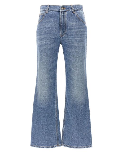 Chloé Blue Jeans Mit Hoher Taille
