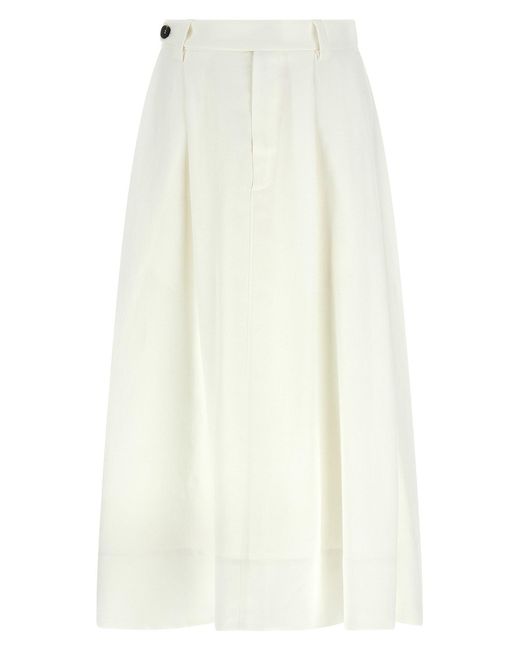 Brunello Cucinelli White 'sartorial' Skirt
