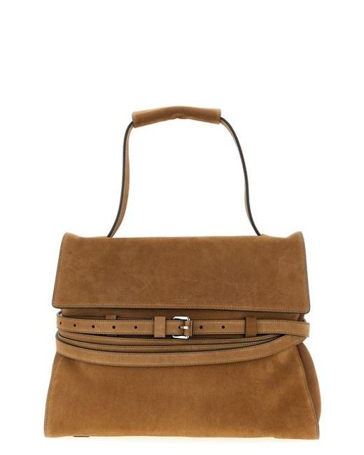 Moschino Brown 'tie Me' Shoulder Bag