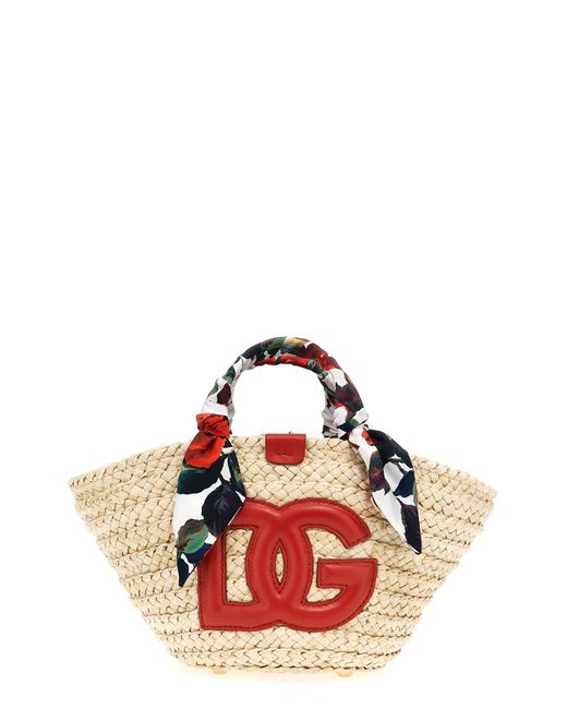 Dolce & Gabbana Red 'Kendra' Small Shopping Bag