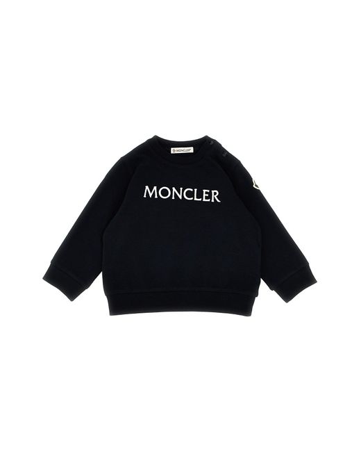 Moncler Black Logo Embroidery Sweatshirt for men