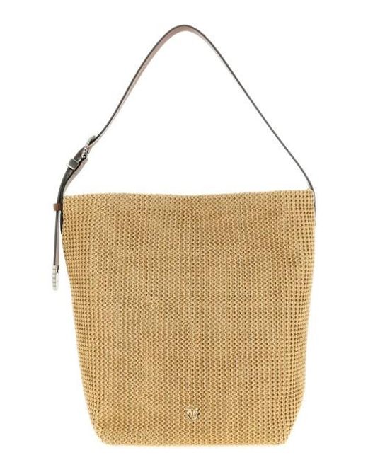 Bucket Rafia di Pinko in Natural