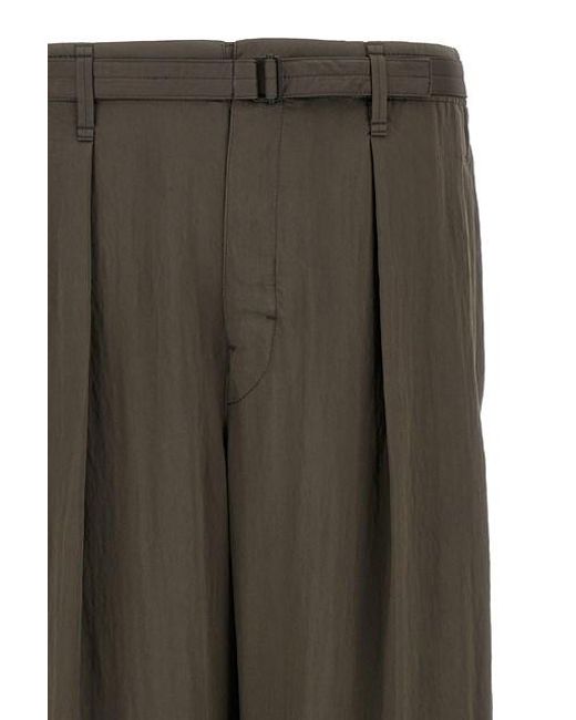Pantaloni Con Cintura di Lemaire in Green da Uomo