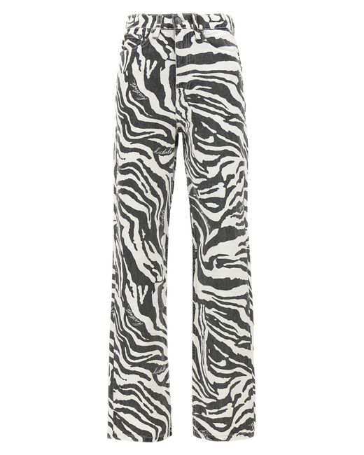 ROTATE BIRGER CHRISTENSEN Gray 'zebra' Jeans
