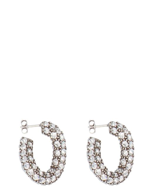 Isabel Marant White Crystal Earrings
