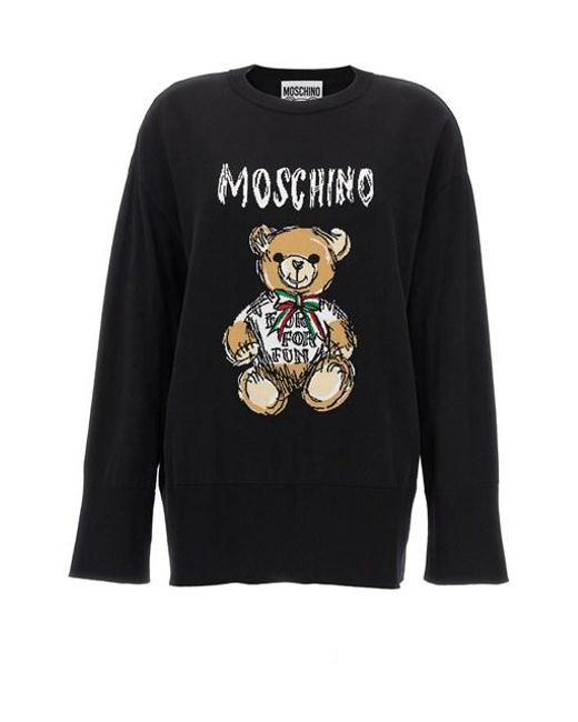 Moschino Black Teddy Bear Sweater, Cardigans