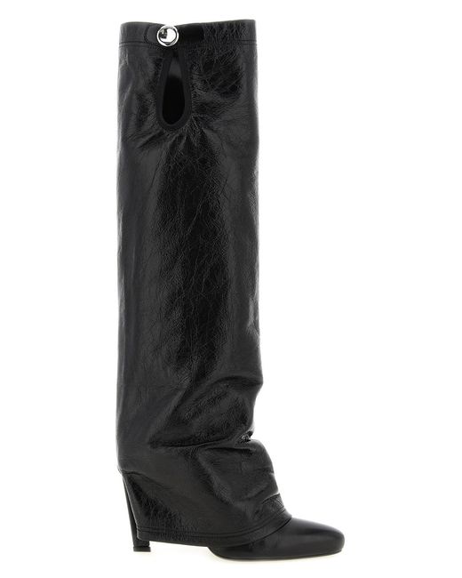The Attico Black 'Leon' Boots