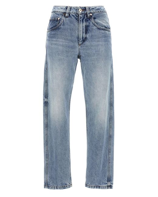 Brunello Cucinelli Blue 'straight Leg Mid Rise' Jeans