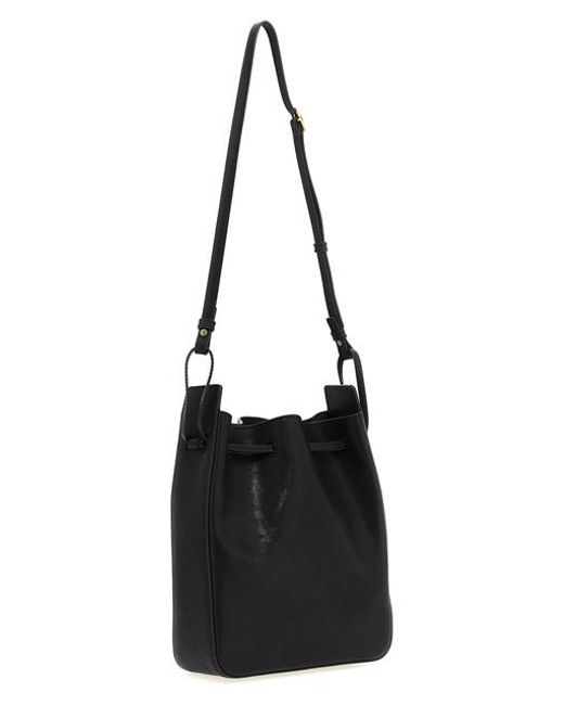 Secchiello Pelle di Saint Laurent in Black