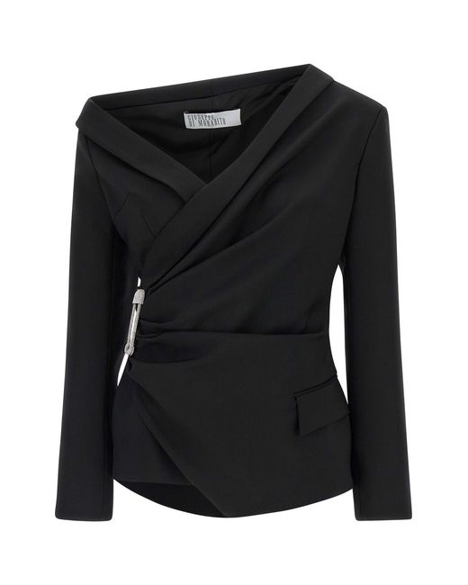 GIUSEPPE DI MORABITO Black Asymmetrical Blazer